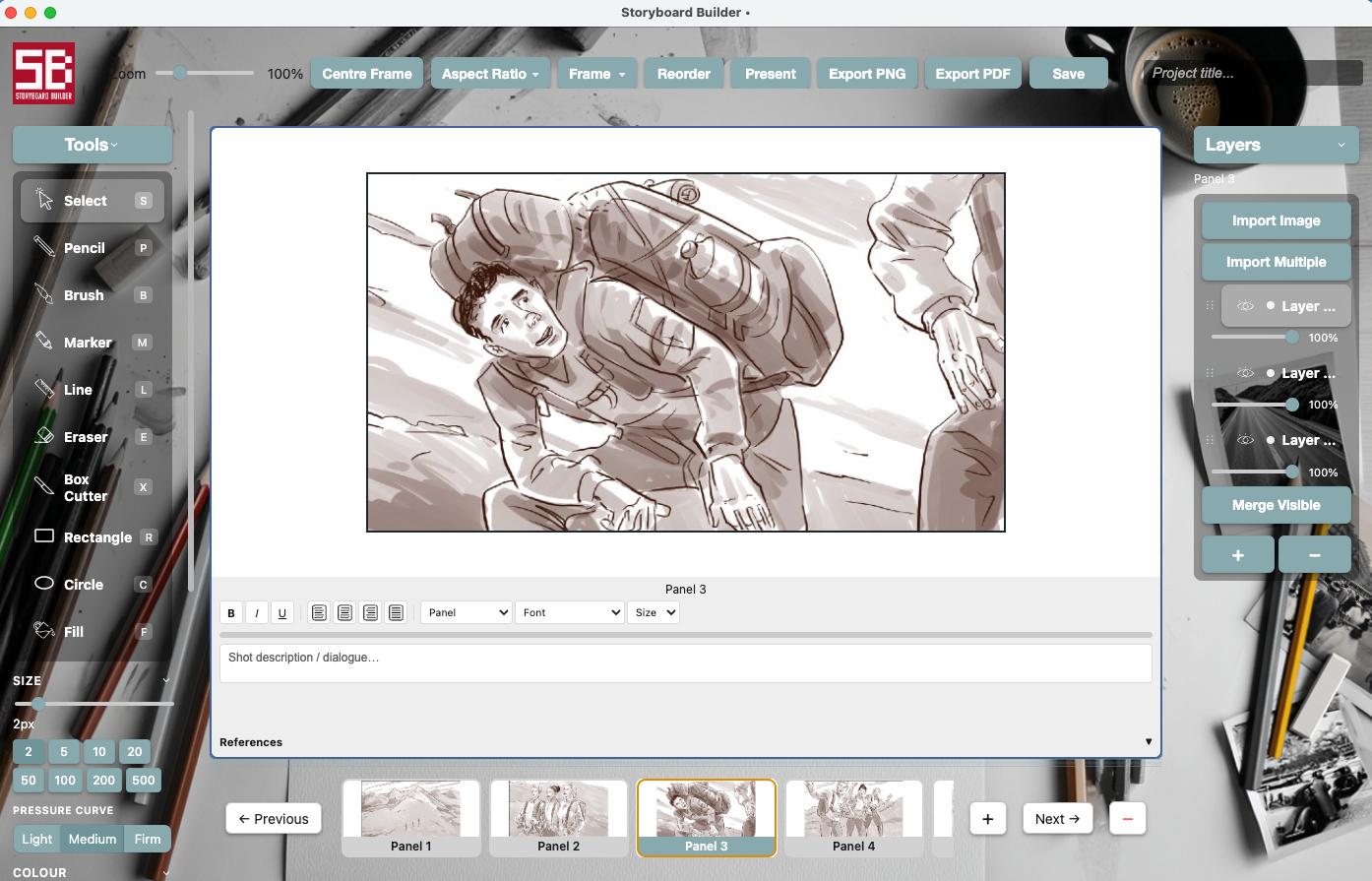 Storyboard Builder workspace themes